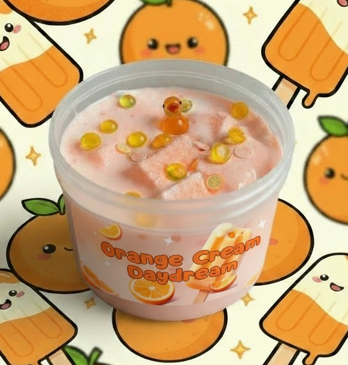 Butter & Sand Slime - “Orange Cream Daydream”
