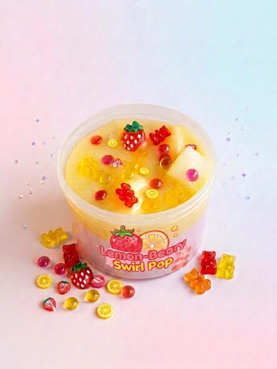Lemon-Beary Swirl Pop Slime